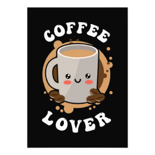 Koffieliefhebber Koffie Cappuccino Liefhebber Foto Afdruk
