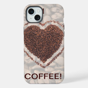 Koffieliefhebber Koffieboon Hart 15 Plus iPhone 15 Plus Case