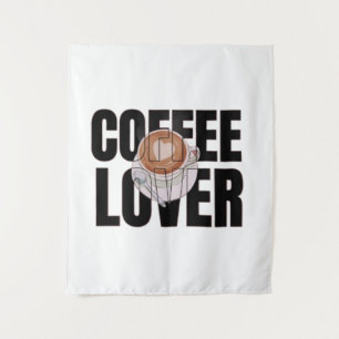 Koffieliefhebber – Koffieverslaafde Ochtend Caffeï Wandkleed