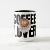 Koffieliefhebber – Koffieverslaafde Ochtendcafeïne Mok (Midden)