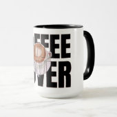 Koffieliefhebber – Koffieverslaafde Ochtendcafeïne Mok (Voorkant rechts)