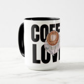 Koffieliefhebber – Koffieverslaafde Ochtendcafeïne Mok (Voorkant links)