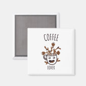 Koffieliefhebber Magneet (Voorkant / Achterkant)