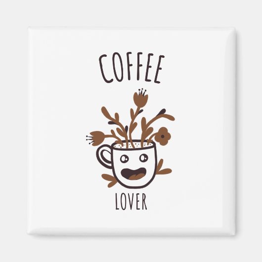 Koffieliefhebber Magneet (Voorkant)