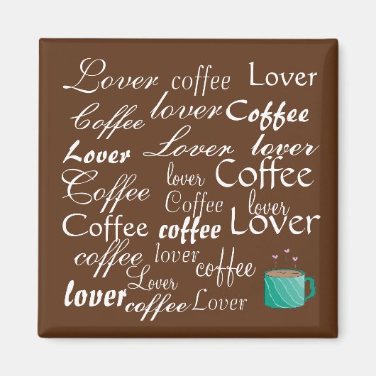 Koffieliefhebber Magneet (Voorkant)