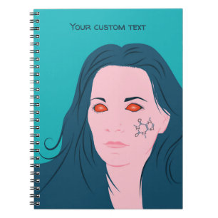 Koffieliefhebber Meisje Cafeïne Tattoo Aangepaste  Notitieboek