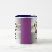 Koffieliefhebber Modern Paarse Blauwe Mok (Midden)