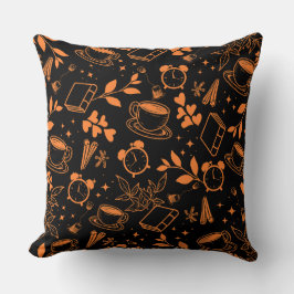 Koffieliefhebber Modern  rustiek sinaasappel Kussen