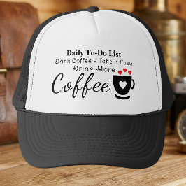 Koffieliefhebber neem het ervan black trucker pet