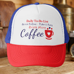 Koffieliefhebber neem het ervan red trucker pet