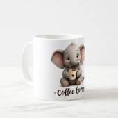 Koffieliefhebber Olifant Mok (Voorkant links)