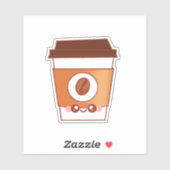 Koffieliefhebber Papier Cup Uniek Sticker (Vel)