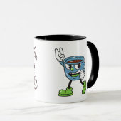 Koffieliefhebber - Quote & Cartoon Cup Design Mok (Voorkant rechts)