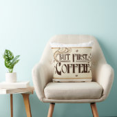 Koffieliefhebber Quote poster stoom wervelingen Kussen (Stoel)