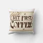 Koffieliefhebber Quote poster stoom wervelingen Kussen (Achterkant)