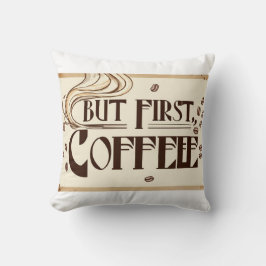 Koffieliefhebber Quote poster stoom wervelingen Kussen