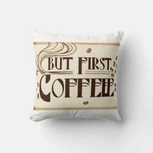 Koffieliefhebber Quote poster stoom wervelingen Kussen