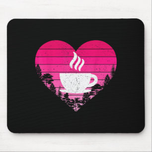 Koffieliefhebber Retro Vintage Hart Koffie Valenti Muismat