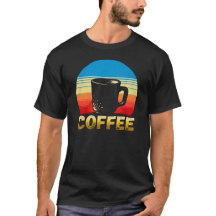 Koffieliefhebber Retro Zonsondergang Vintage Grafi