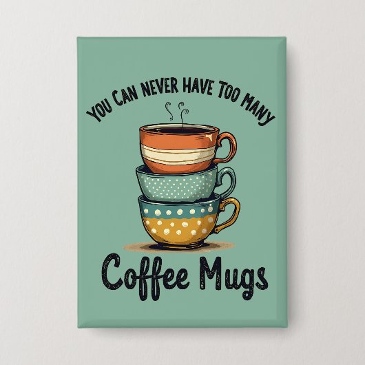  koffieliefhebber Rustic Café Esthetische Kunst Button (Voorkant)