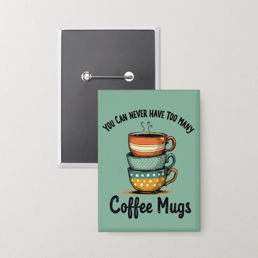 koffieliefhebber Rustic Café Esthetische Kunst Button (Voorkant / Achterkant)