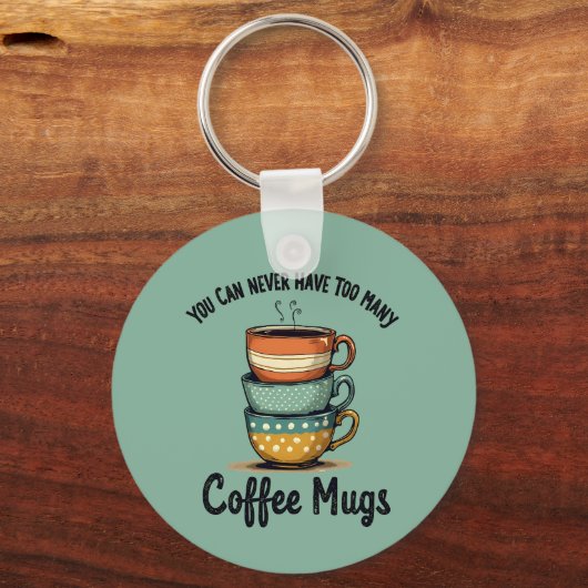  koffieliefhebber Rustic Café Esthetische Kunst Sleutelhanger (Voorkant)