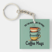  koffieliefhebber Rustic Café Esthetische Kunst Sleutelhanger (Voorkant)