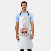 Koffieliefhebber Schort (Gedragen)