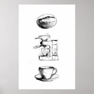 Koffieliefhebber Set Poster