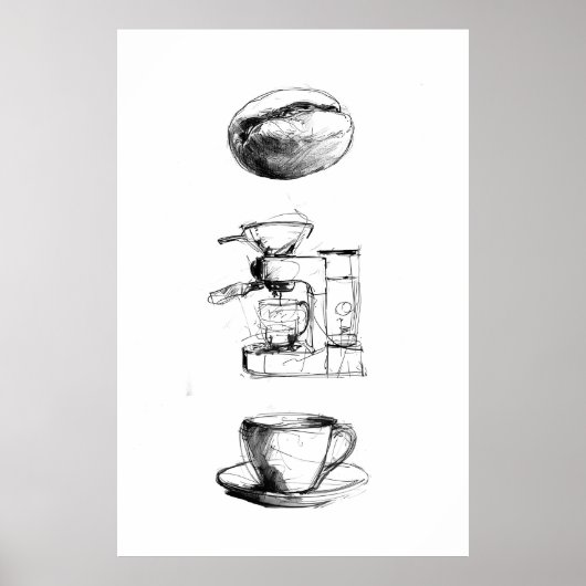 Koffieliefhebber Set Poster (Voorkant)