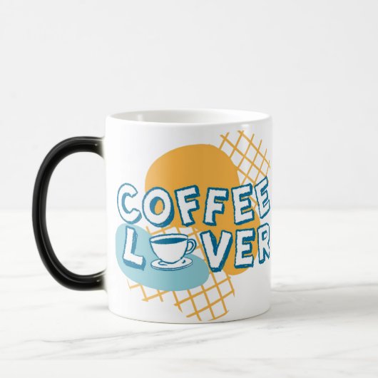 Koffieliefhebber typografie magische mok (Links)