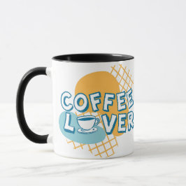 Koffieliefhebber typografie mok