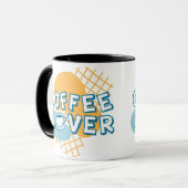 Koffieliefhebber typografie mok (Voorkant links)