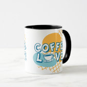 Koffieliefhebber typografie mok (Voorkant rechts)