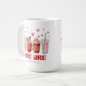 Koffieliefhebber Valentijnsdag Koffiemok (Voorkant links)