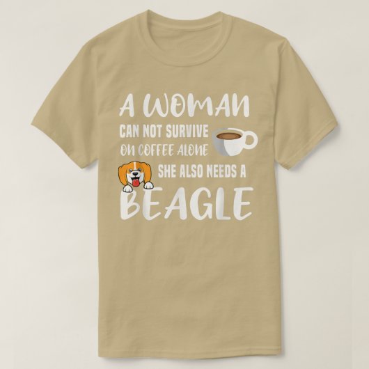 Koffieliefhebber van beagle honden  hondenliefhebb t-shirt (Design voorkant)