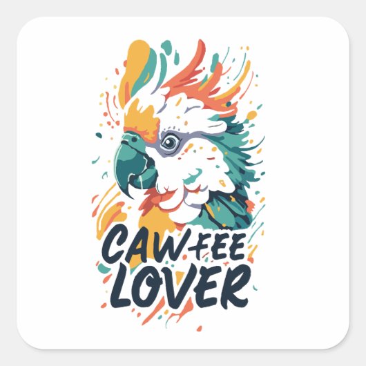 Koffieliefhebber Vierkante Sticker (Voorkant)