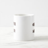 Koffieliefhebberdesign met echte bonen koffiemok (Center)
