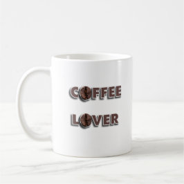 Koffieliefhebberdesign met echte bonen koffiemok
