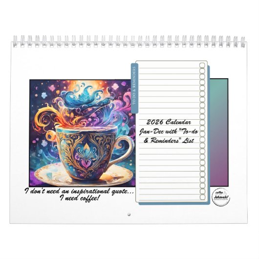 Koffieliefhebbers 2026 12-maands kalender (Hoes)