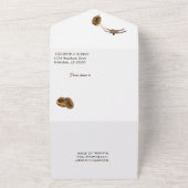 Koffieliefhebbers allemaal in één bruiloft uitnodi all in one uitnodiging (Buitenkant)