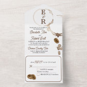 Koffieliefhebbers allemaal in één bruiloft uitnodi all in one uitnodiging (Binnen)