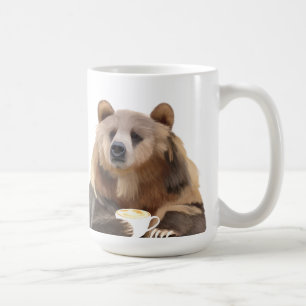 Koffieliefhebbers Beer met mij Beer woordspeling Koffiemok