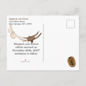 Koffieliefhebbers bewaren de datum aankondigingskaart (Achterkant)