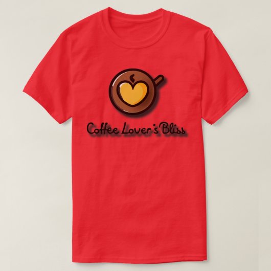Koffieliefhebbers Bliss 2 T-shirt (Design voorkant)