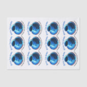 Koffieliefhebbers Blue Cup en schotel Herhaal Patr Tissuepapier (Voorkant)