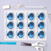 Koffieliefhebbers Blue Cup en schotel Herhaal Patr Tissuepapier (Craft)