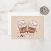 Koffieliefhebbers Cafeïne Notitiekaartje (Voorkant / Achterkant in situ)