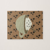 Koffieliefhebbers Cappuccino Koffieboon Beker Legpuzzel (Horizontaal)