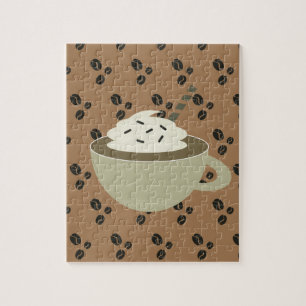 Koffieliefhebbers Cappuccino Koffieboon Beker Legpuzzel